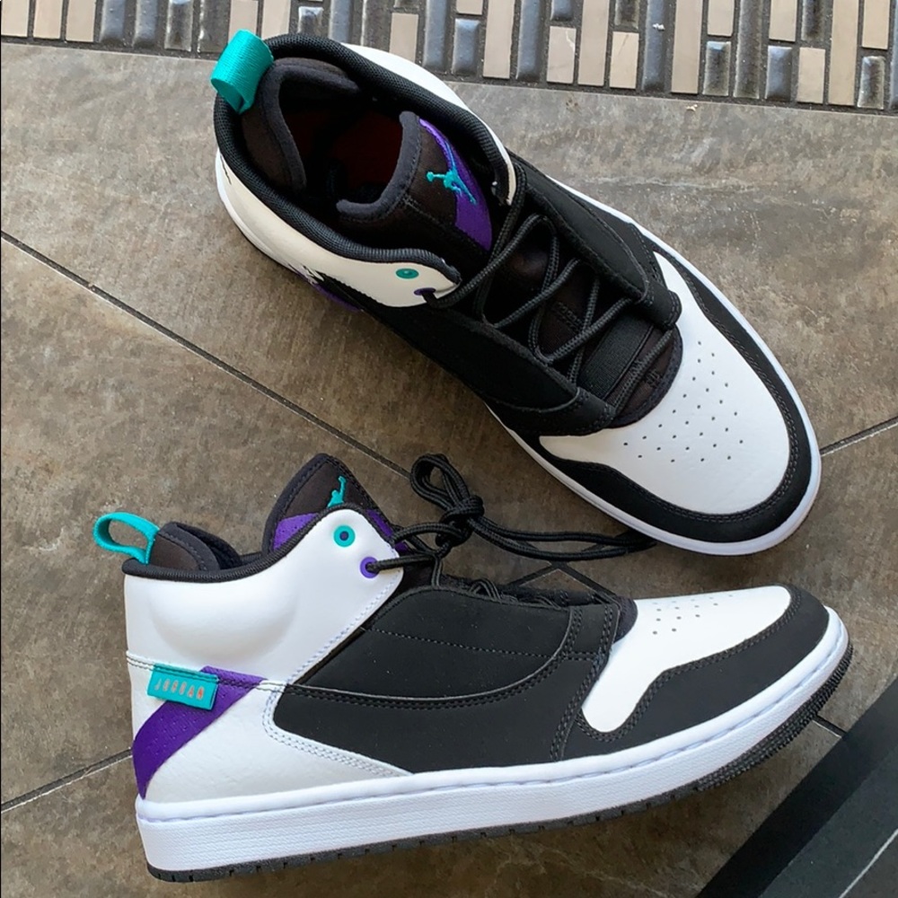 JORDAN FADE-AWAY BLACK/TURBO GREEN-WHITE MEN’S - Picture 14 of 16